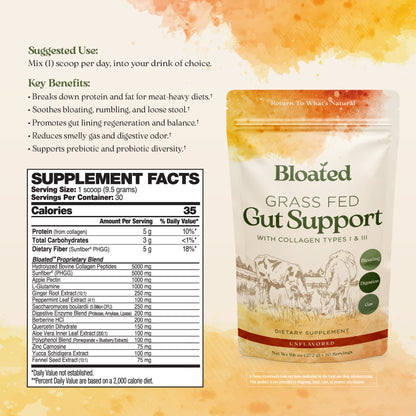 Grass Fed Gut Support (30 Servings)